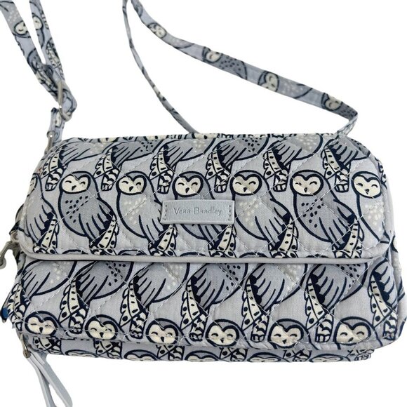 Vera Bradley Handbags - NWT Vera Bradley Grey Owl Print Performance Twill All in One Crossbody Purse